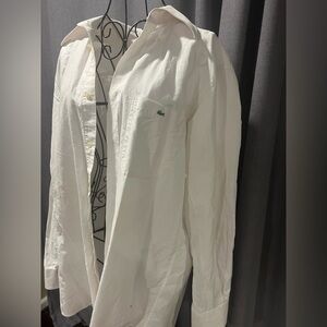 Lacoste Men's Classic White Shirt Jacket